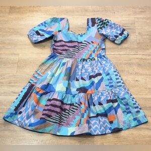 Maude Vivante Aria Square Neck Puff Sleeves Dress